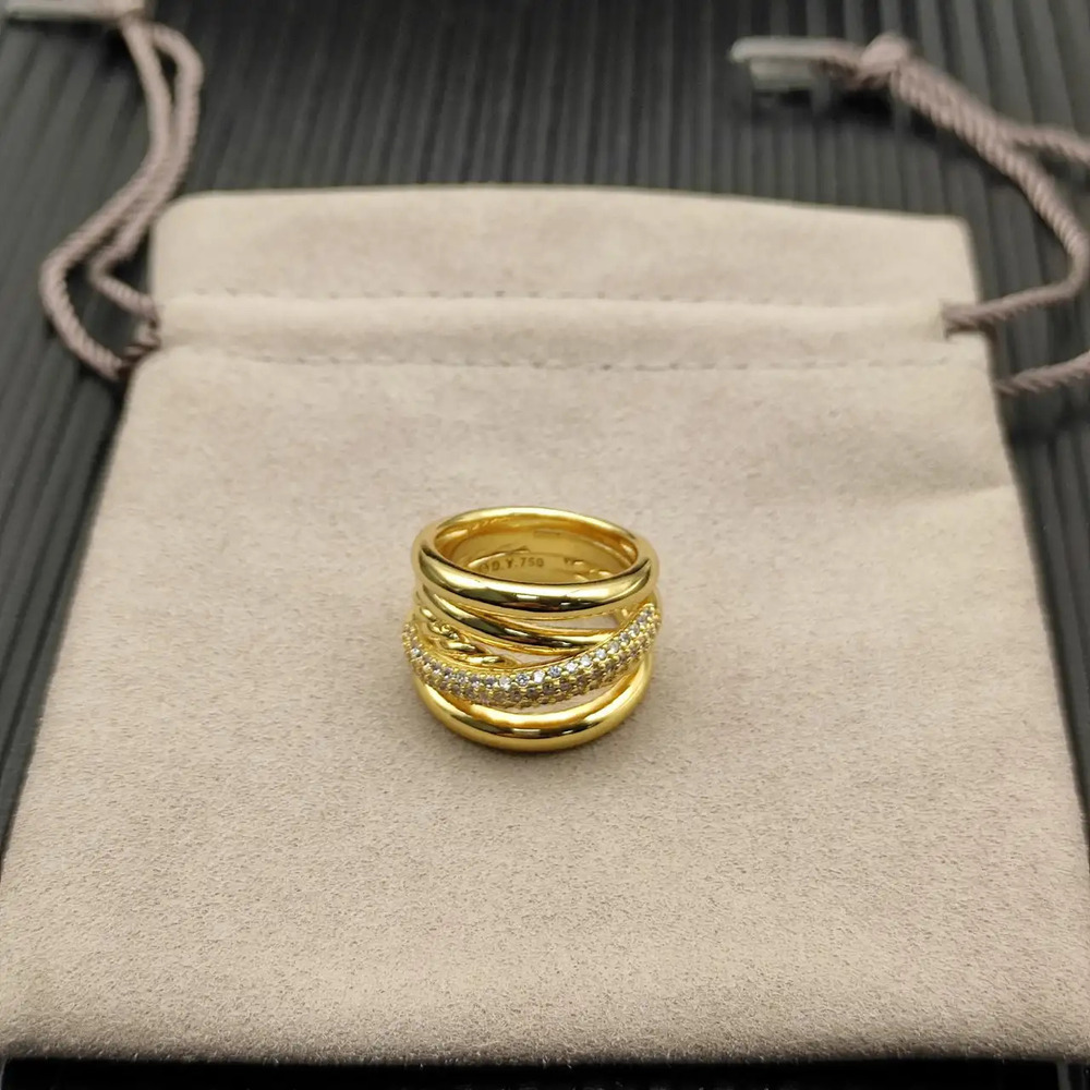 David Yurman five-line diamond ring - Picture 3 of 8